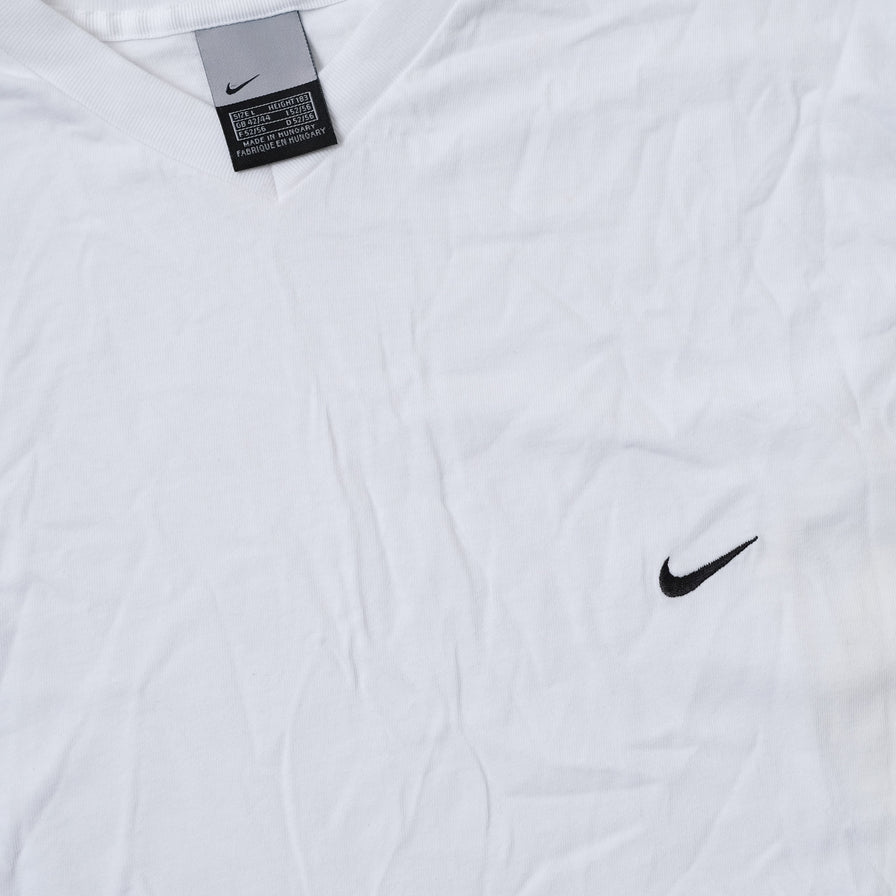 Vintage Nike V-Neck Mini Swoosh T-Shirt Large / XLarge