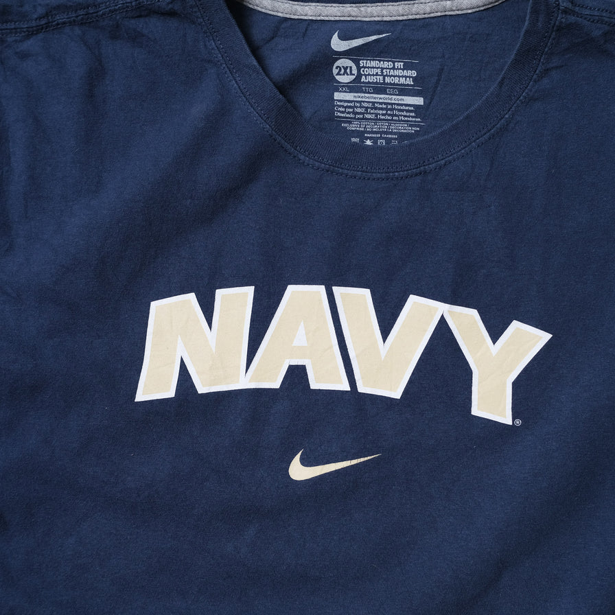 Nike Navy T-Shirt XLarge XXL Double Double Vintage