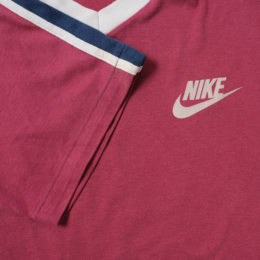 Vintage 80s Nike V-Neck T-Shirt Large