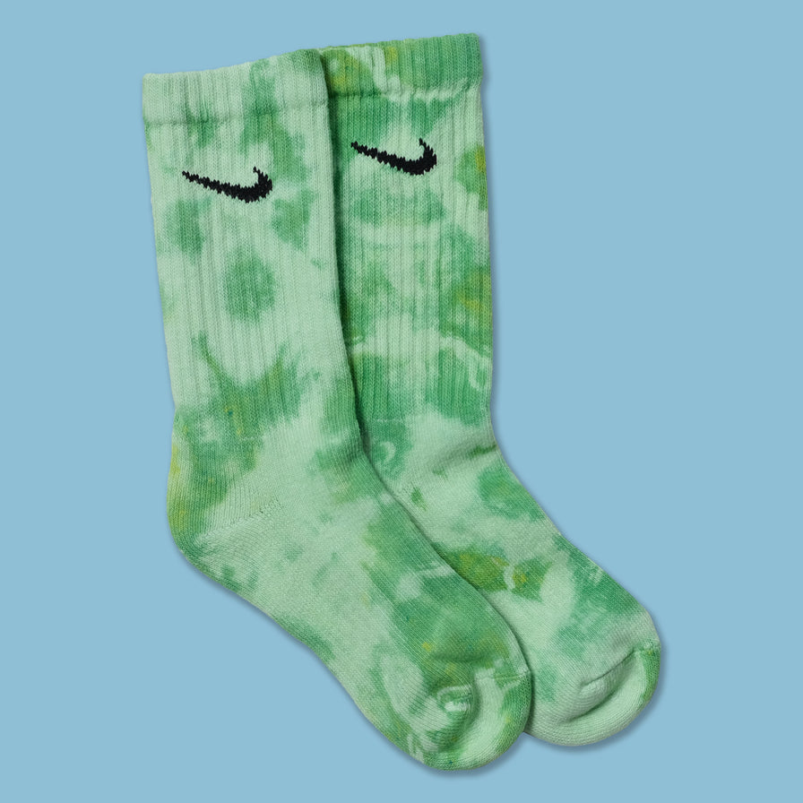 Nike Tie Dye Socks Green Double Double Vintage