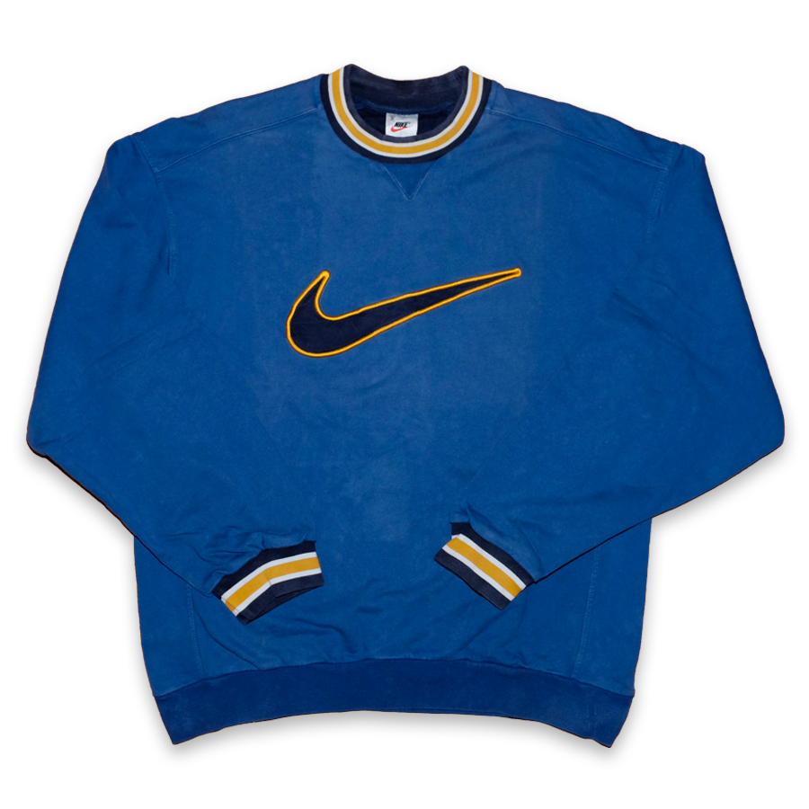 Blue and outlet yellow nike sweater