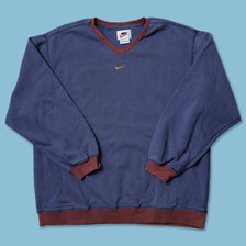 Vintage Nike V-Neck Mini Swoosh Sweater Large