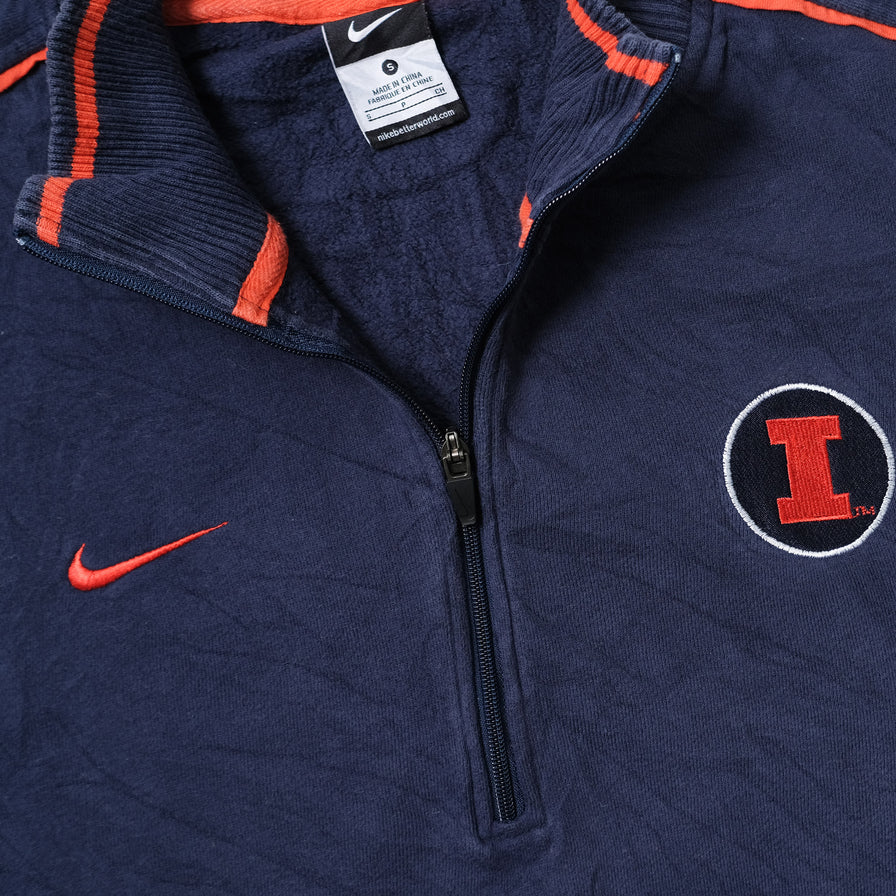 Nike Illinois Q-Zip Sweater Small