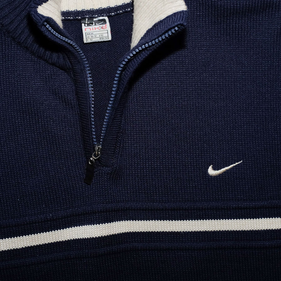 Vintage Nike Q-Zip Knit Sweater Medium - Double Double Vintage