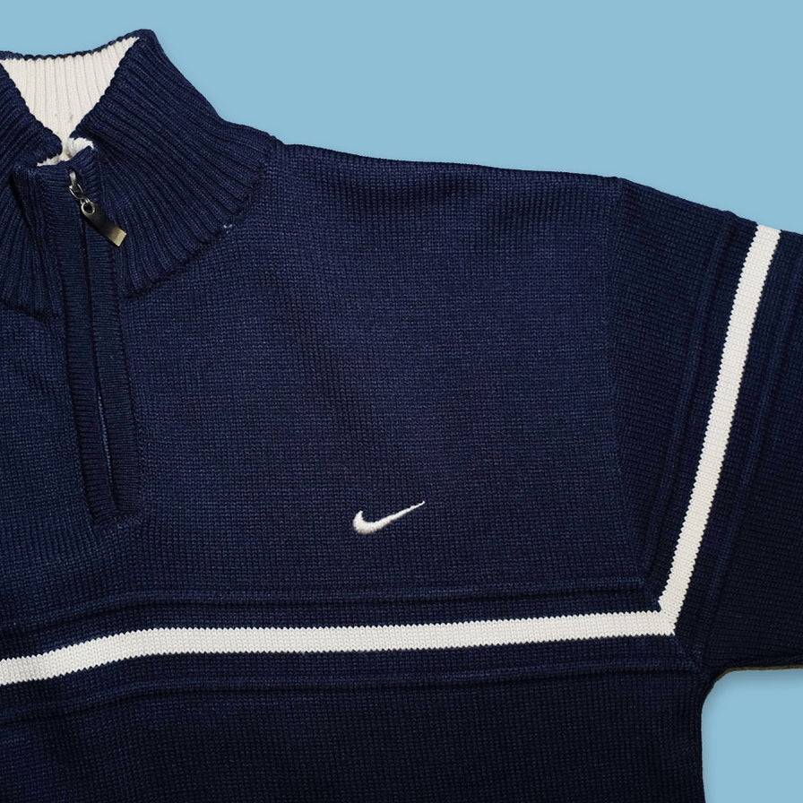 Vintage Nike Q-Zip Knit Sweater Medium - Double Double Vintage