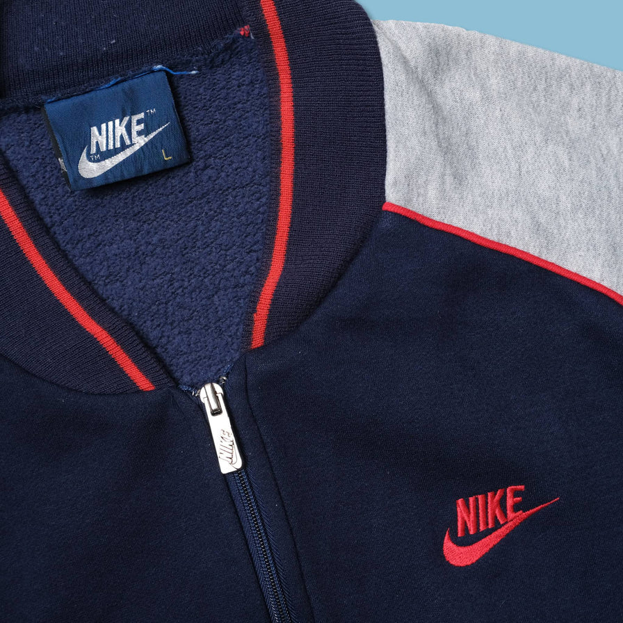 Vintage 80s Nike Zip Sweater Large