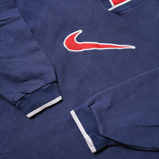 Vintage Nike V-Neck Swoosh Sweater Large / XLarge
