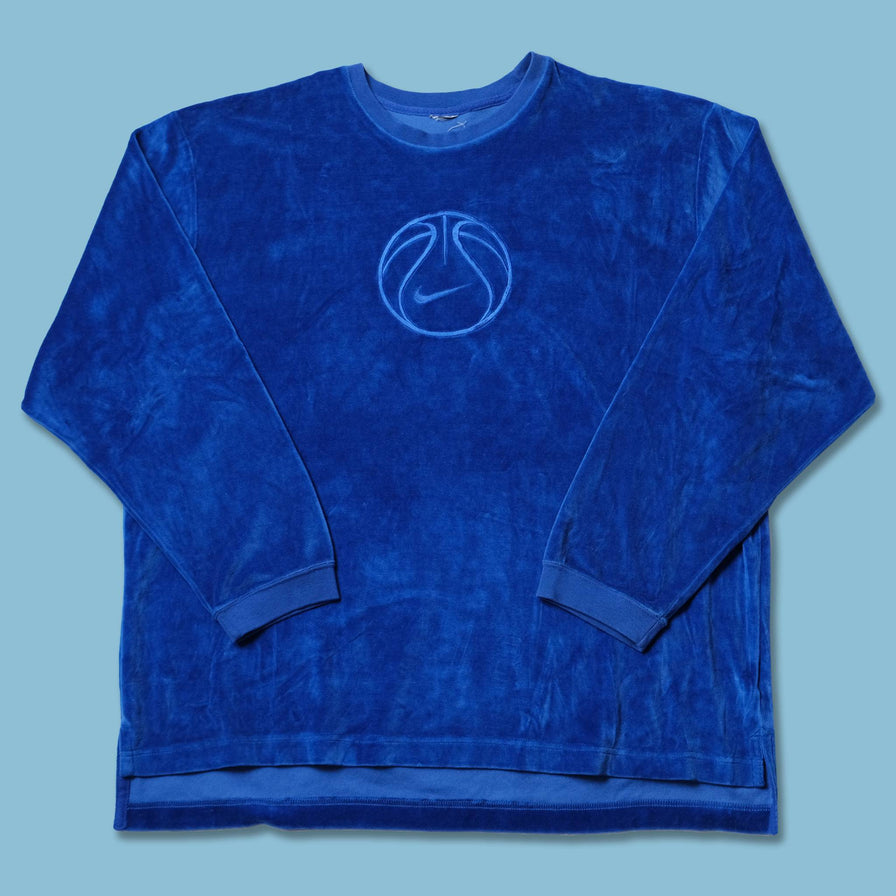 Vintage Nike Basketball Velour Sweater XXL