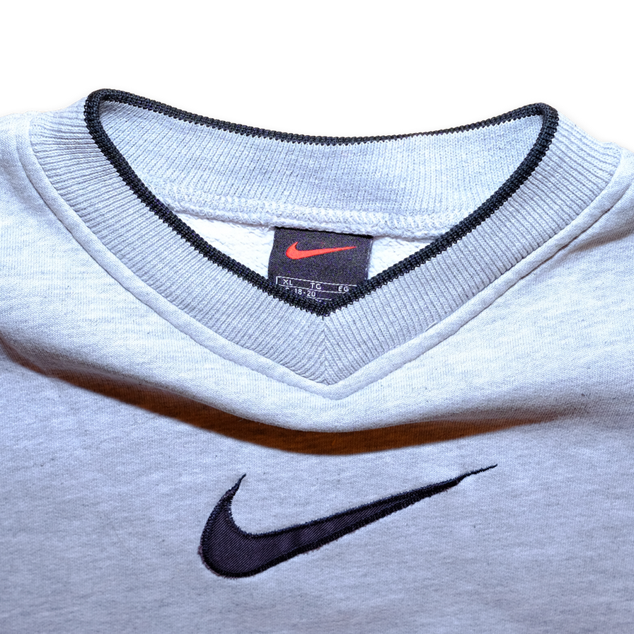 Vintage Nike Swoosh Logo Sweatshirt XSmall Small Double Double
