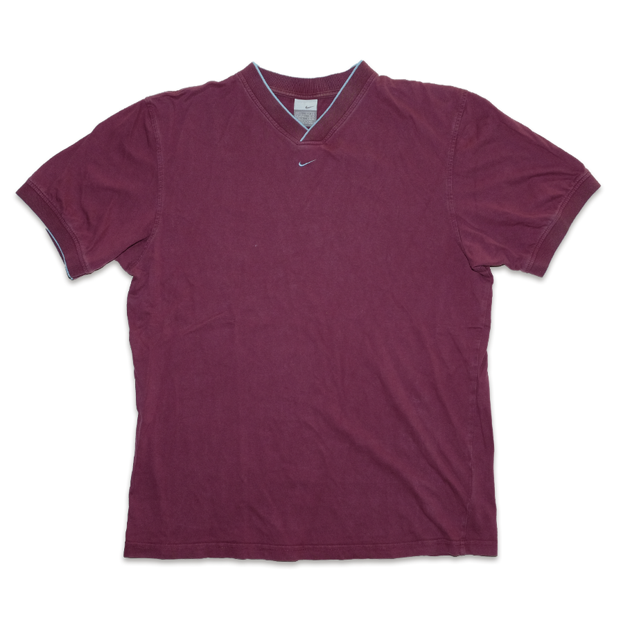 Vintage Nike V-Neck T-Shirt Large - Double Double Vintage