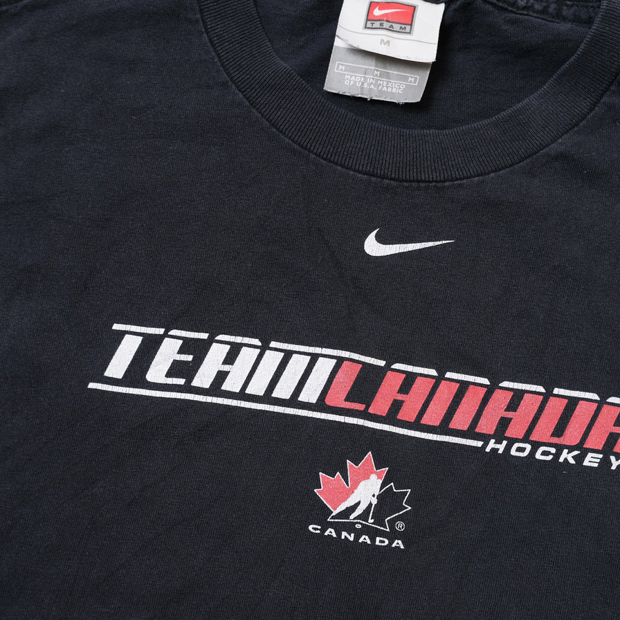 Vintage Nike Team Canada Hockey T-Shirt Medium Double Double Vintage