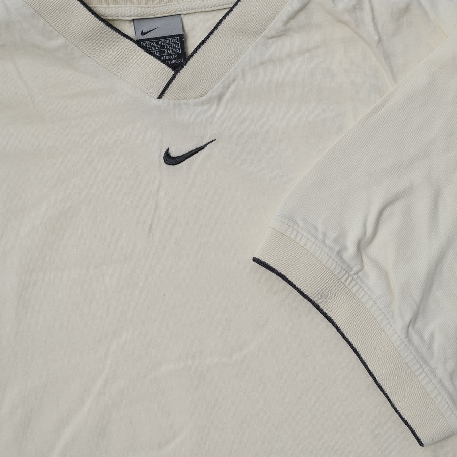 Vintage Nike Mini Swoosh V-Neck T-Shirt XLarge