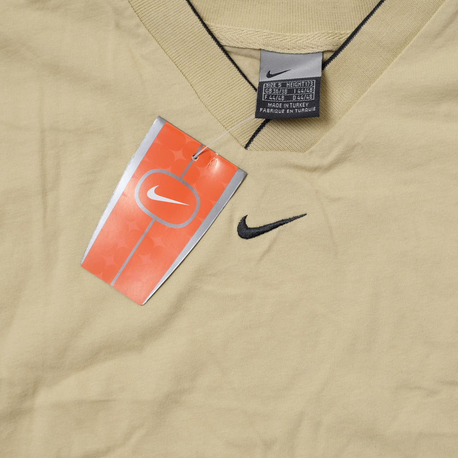 Vintage Deadstock Nike Mini Swoosh V-Neck T-Shirt Small