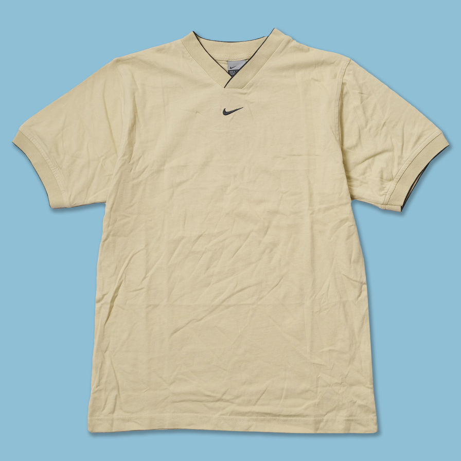 Vintage Deadstock Nike Mini Swoosh V-Neck T-Shirt Small