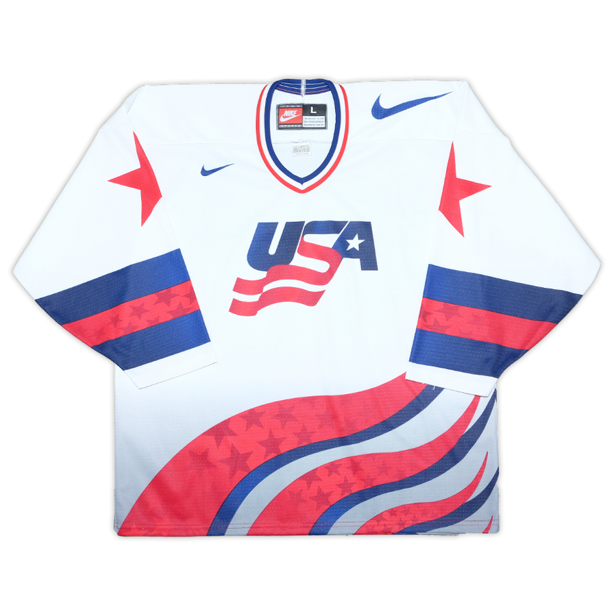Vintage Nike USA Hockey Jersey Large XLarge Double Double Vintage