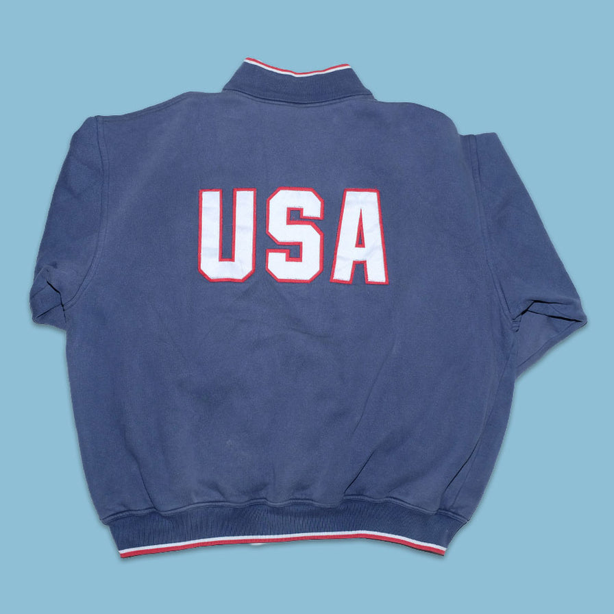 Vintage Nike USA Half Zip Sweater XLarge - Double Double Vintage