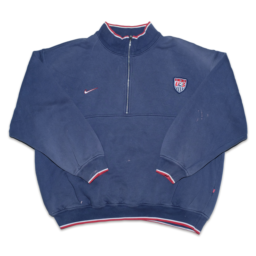 Vintage Nike USA Half Zip Sweater XLarge - Double Double Vintage