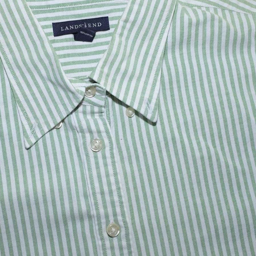 Vintage Vertical Stripes Shirt Large - Double Double Vintage