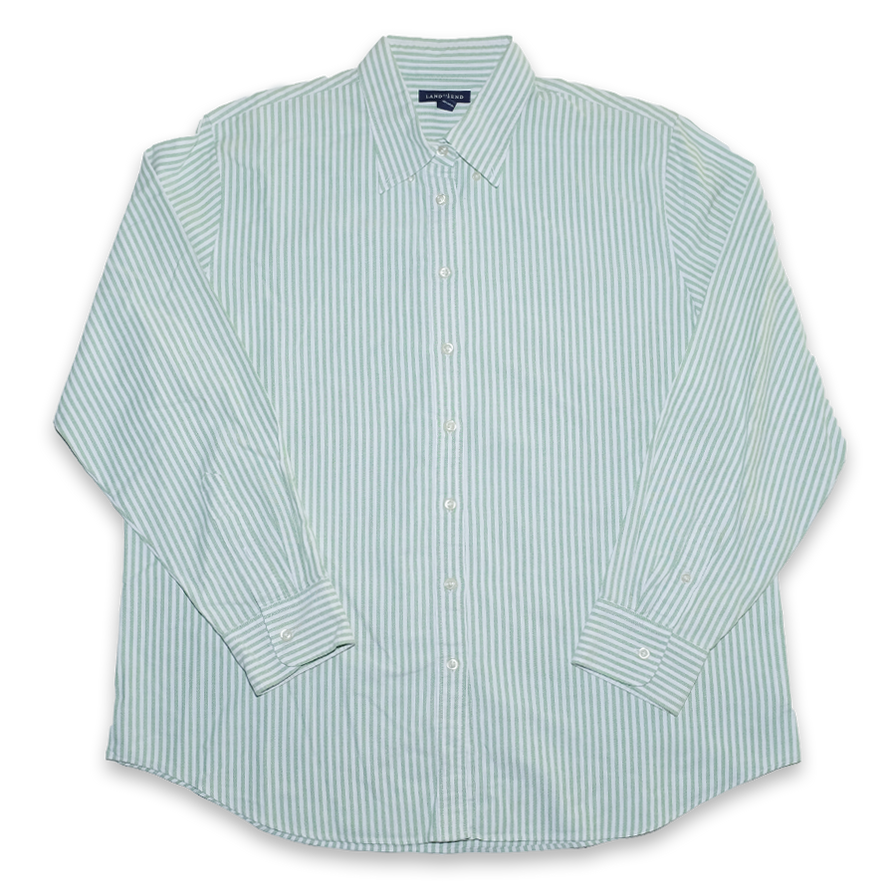 Vintage Vertical Stripes Shirt Large - Double Double Vintage