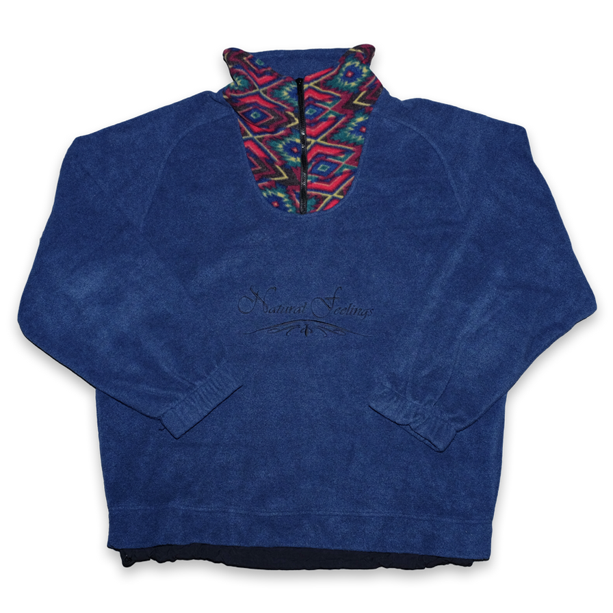 Vintage Q-Zip Natural Feelings Fleece XLarge / XXL - Double Double Vintage