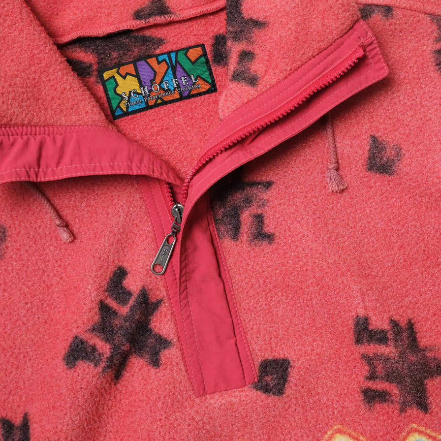 Vintage Schoeffel Pattern Q-Zip Fleece Large