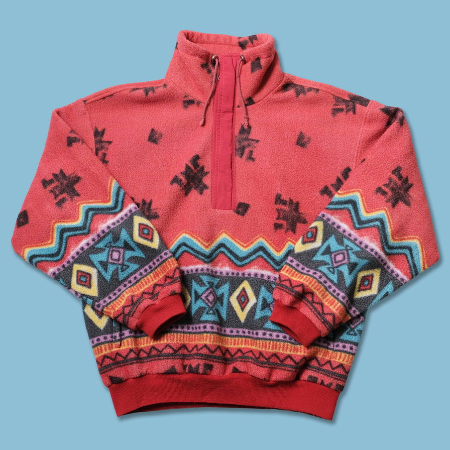 Vintage Schoeffel Pattern Q-Zip Fleece Large