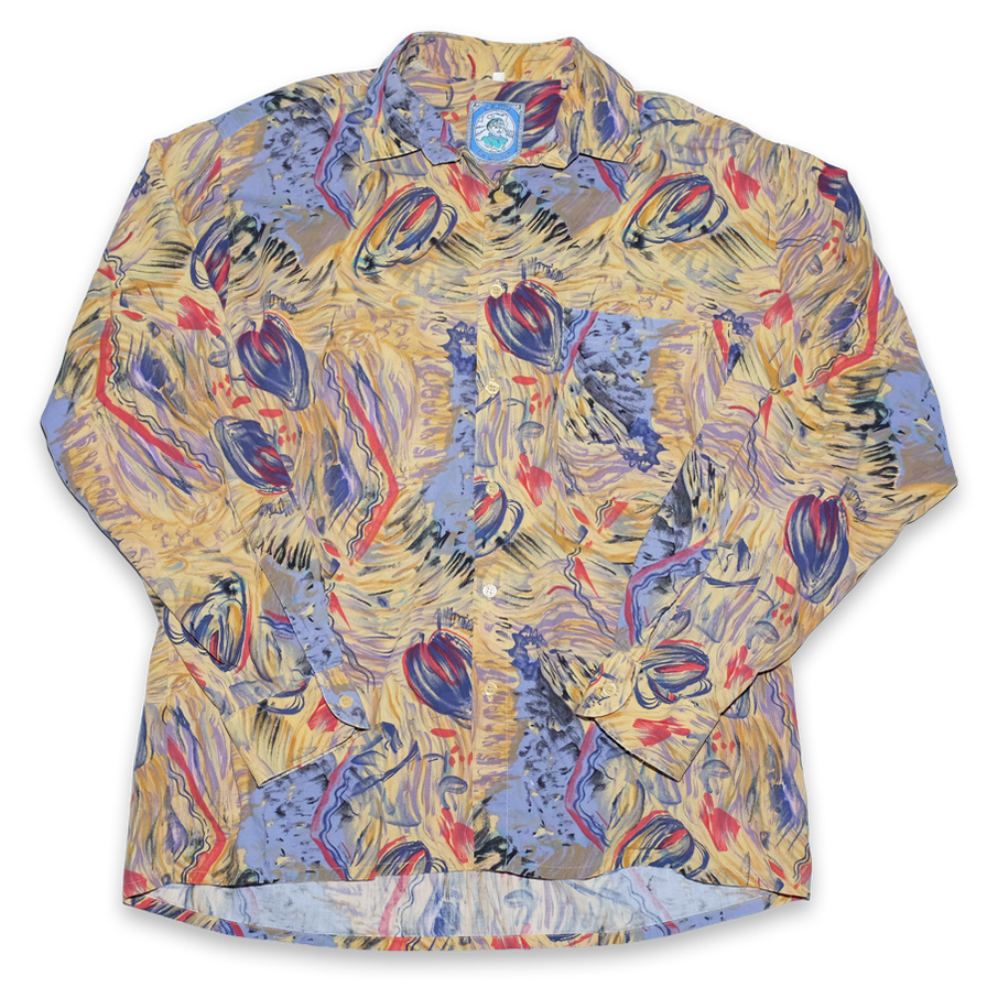 Vintage Pattern Shirt Large - Double Double Vintage