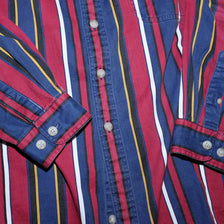 Vintage Denim Striped Shirt XLarge