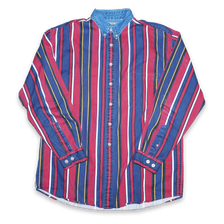 Vintage Denim Striped Shirt XLarge