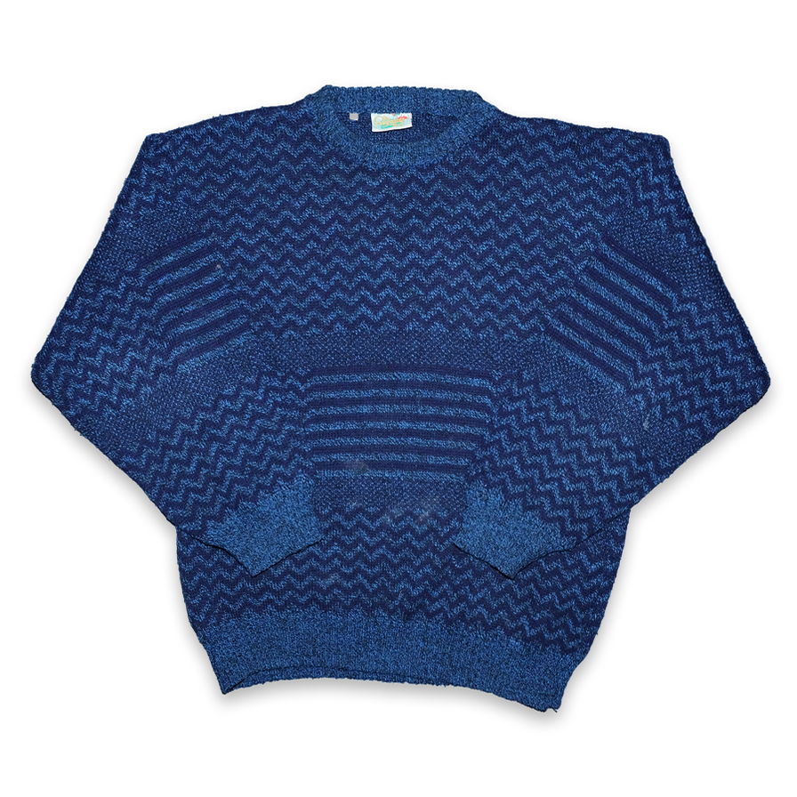 Vintage Pattern Knit Sweater XLarge