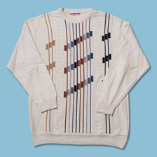 Vintage Pattern Knit Sweater XLarge