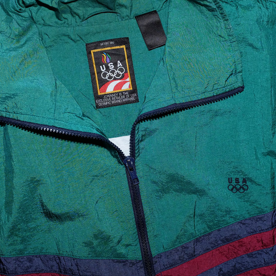 Vintage USA Olympics Track Jacket Large - Double Double Vintage