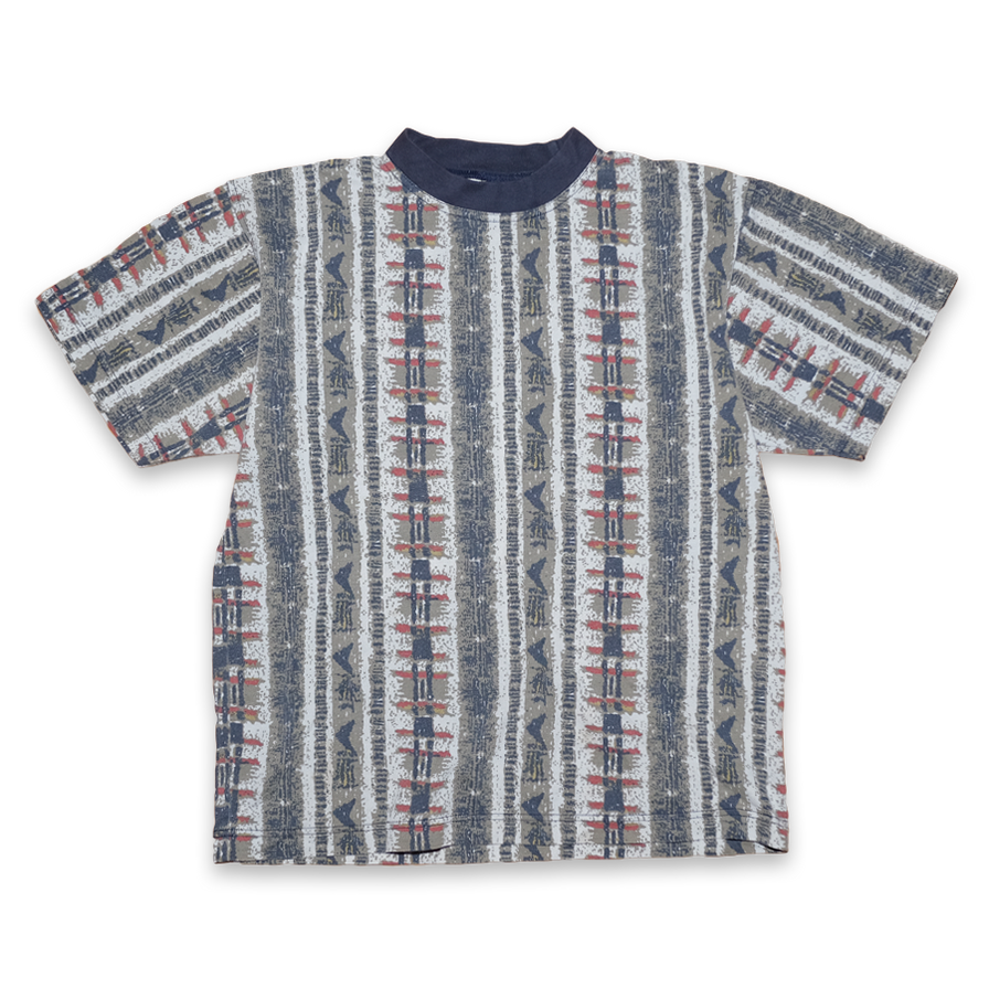 Allover Pattern T-Shirt Medium - Double Double Vintage