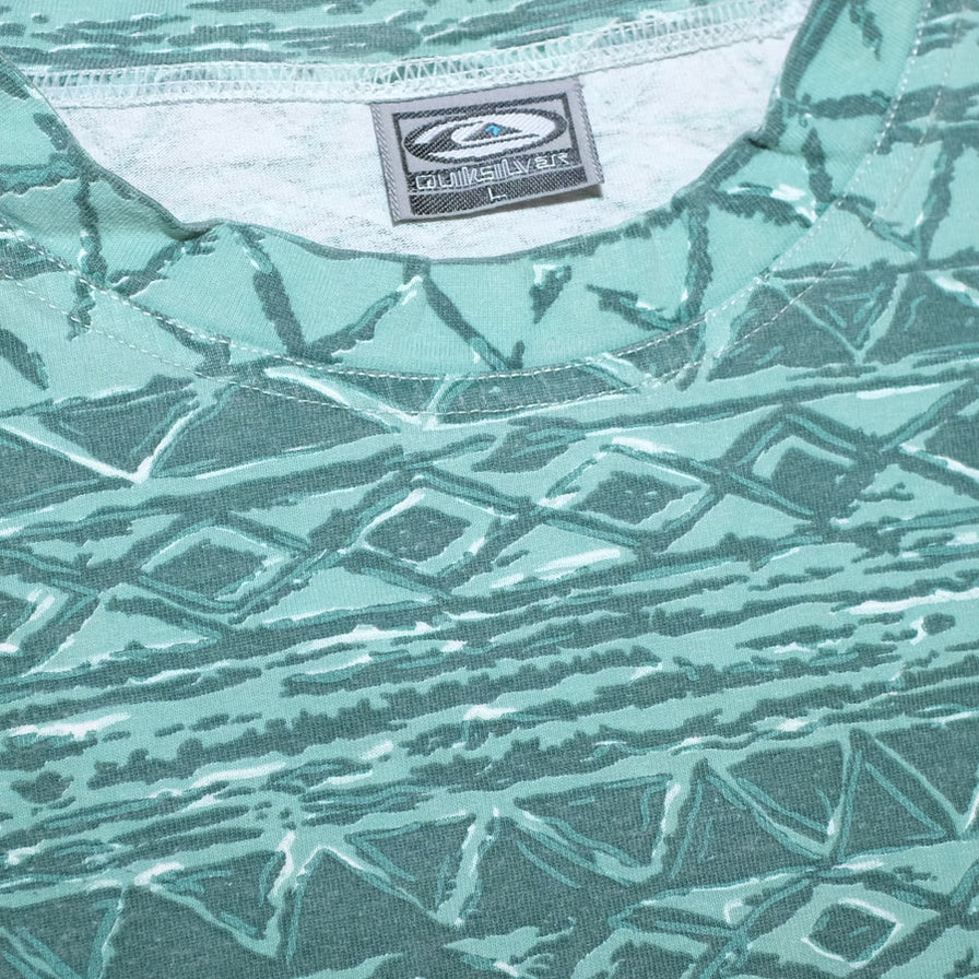 Vintage Quicksilver Pattern T-Shirt Medium / Large - Double Double Vintage