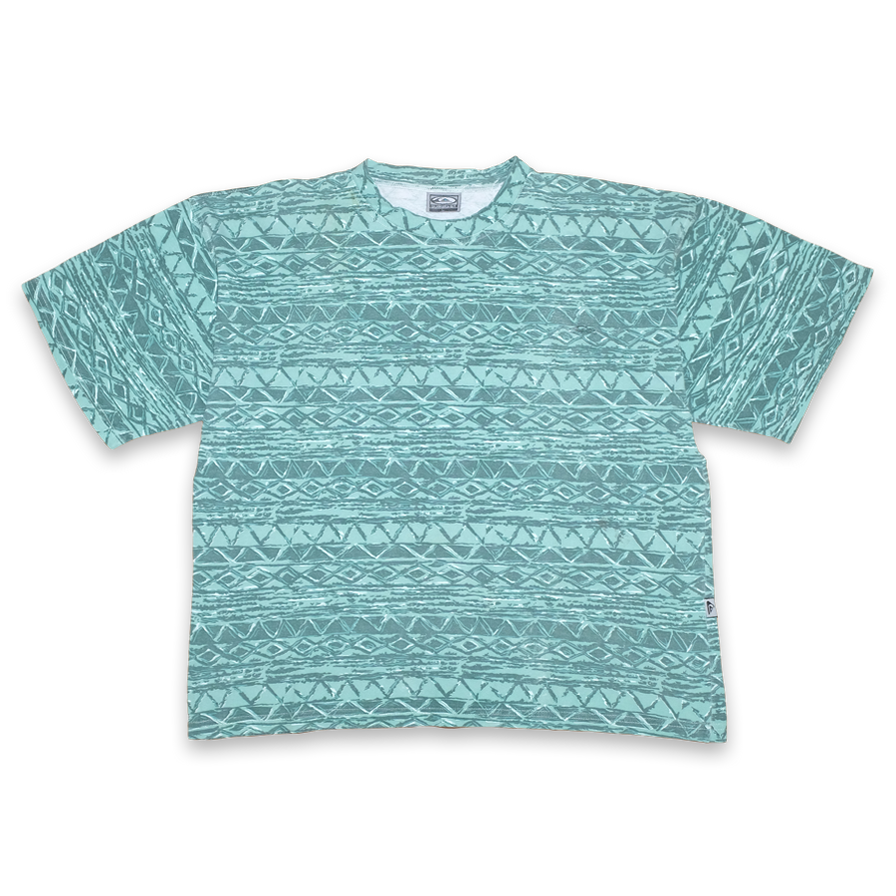 Vintage Quicksilver Pattern T-Shirt Medium / Large - Double Double Vintage