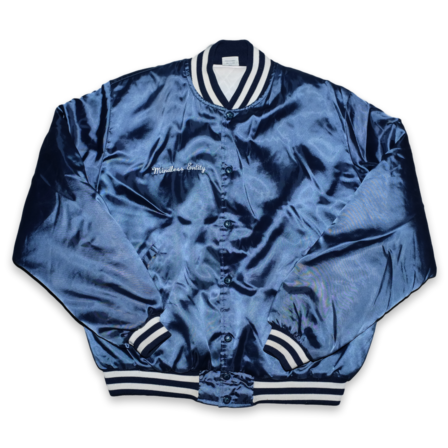 Vintage Satin College Bomber Jacket Large - Double Double Vintage