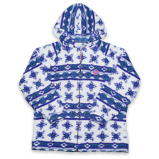 Vintage Hooded Pattern Fleece Jacket Large / XLarge