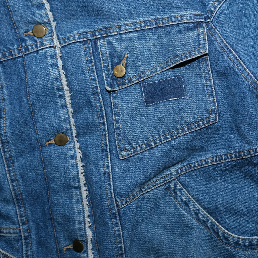 Vintage Denim Fur Jacket Large - Double Double Vintage