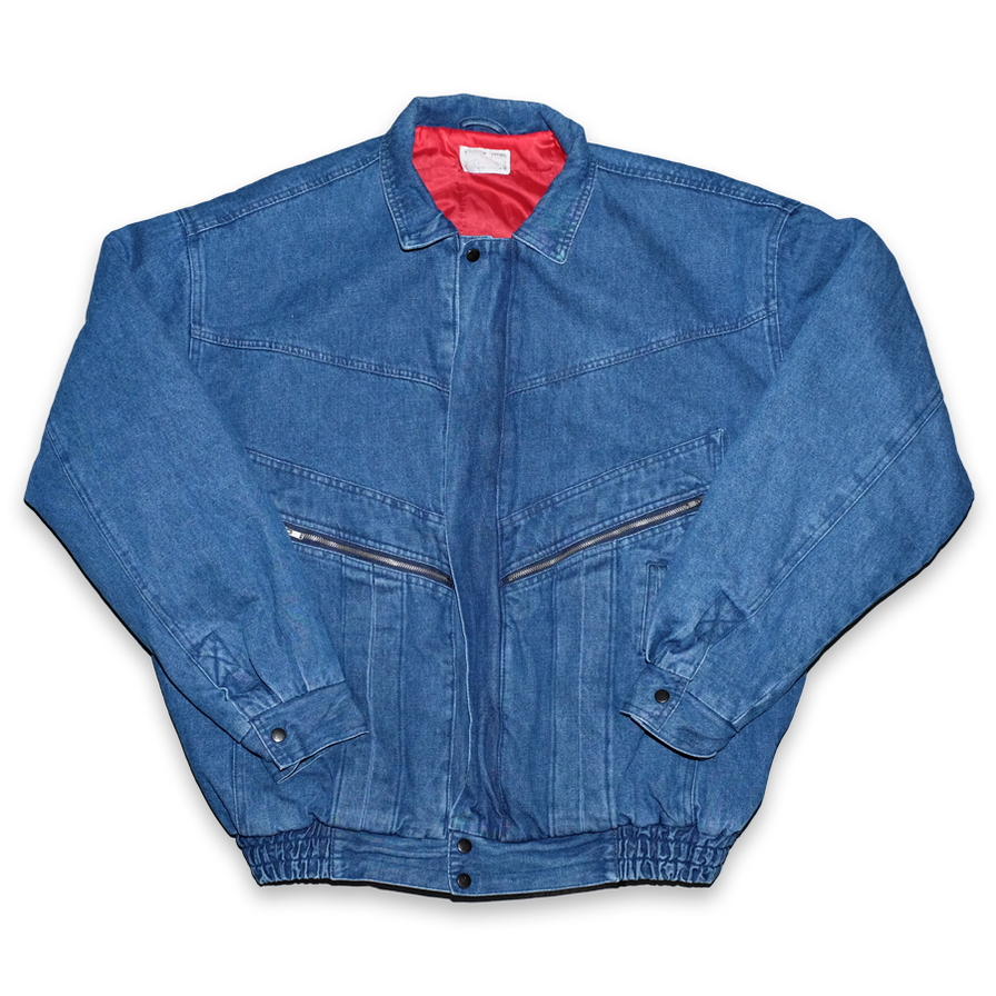 Vintage Padded Denim Jacket Large - Double Double Vintage