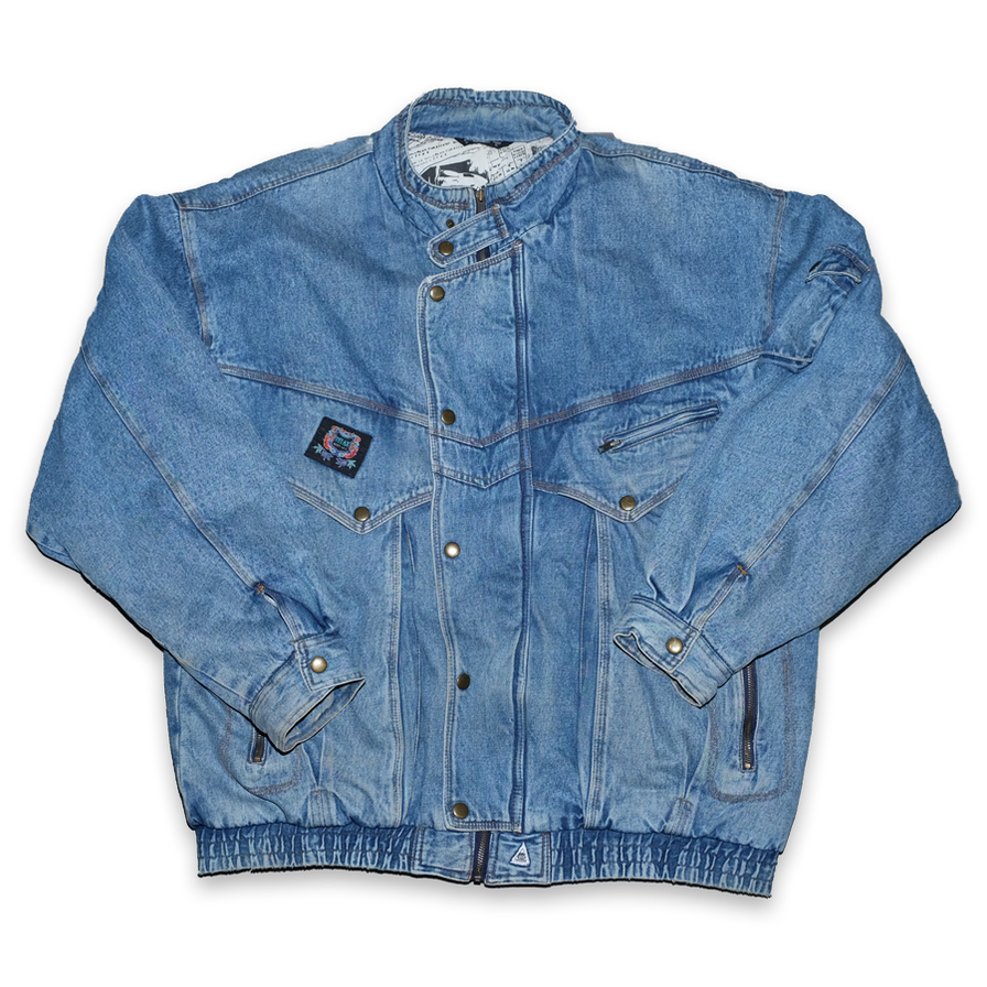 Vintage Denim Padded Jacket XLarge - Double Double Vintage