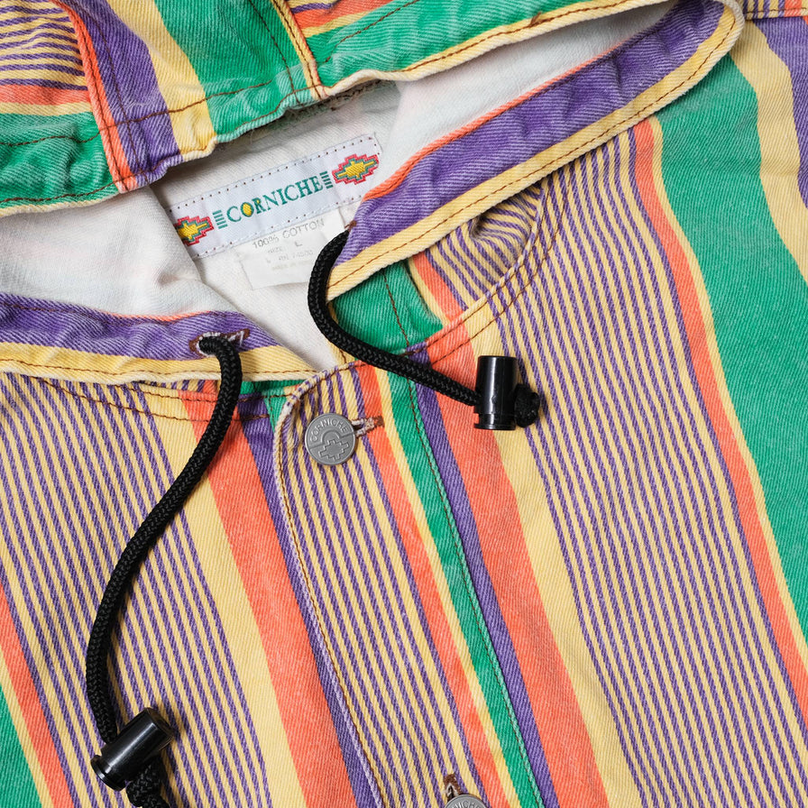 Vintage Hooded Denim Coat XLarge