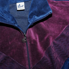 Vintage Velour Track Jacket Large - Double Double Vintage