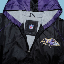 Vintage Baltimore Ravens Hooded Track Jacket Medium - Double Double Vintage