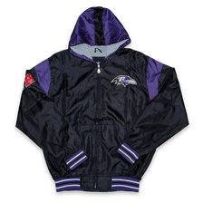 Vintage Baltimore Ravens Hooded Track Jacket Medium - Double Double Vintage
