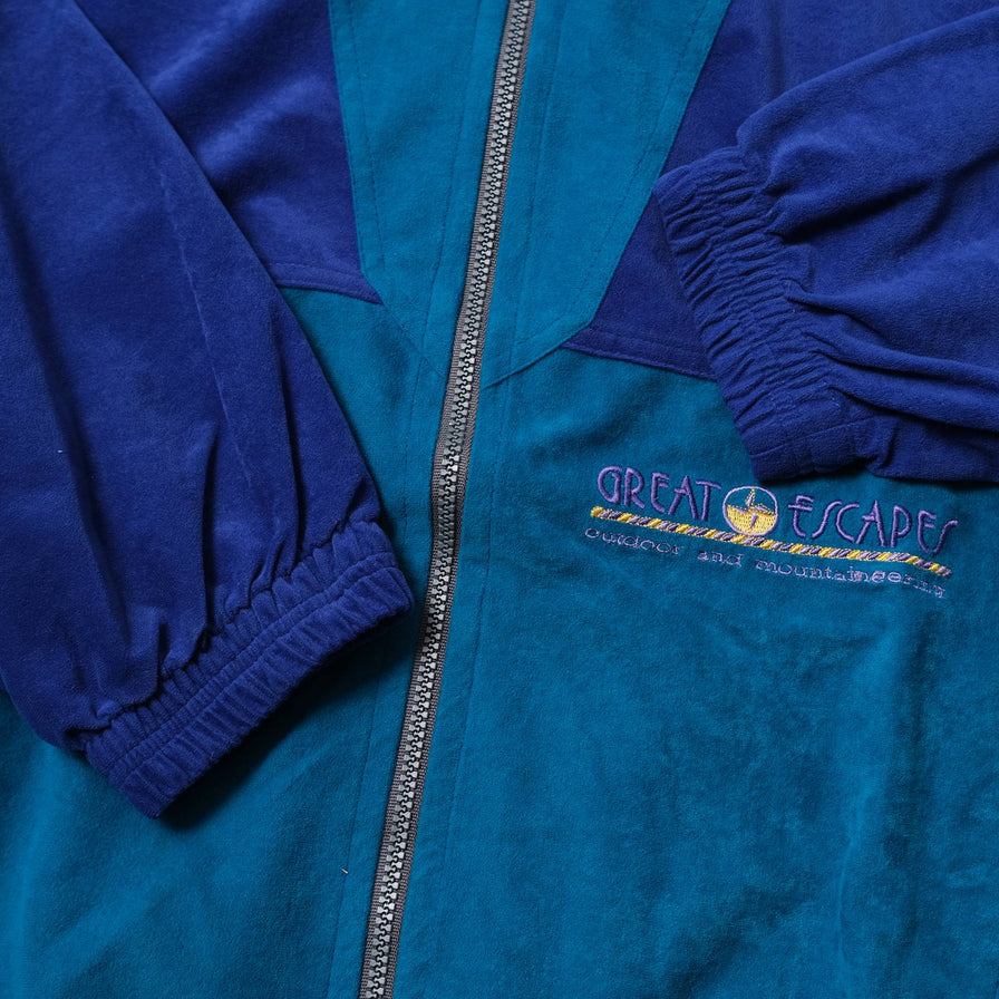 Vintage Velour Track Jacket Large