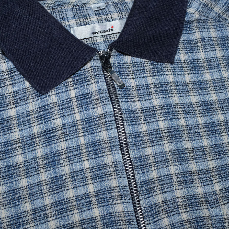 Vintage Pattern Zip Polo Medium / Large - Double Double Vintage