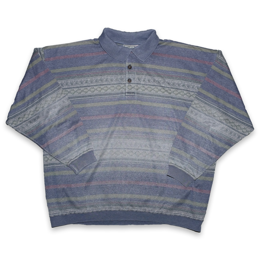 Vintage Striped Pattern Sweater XXL