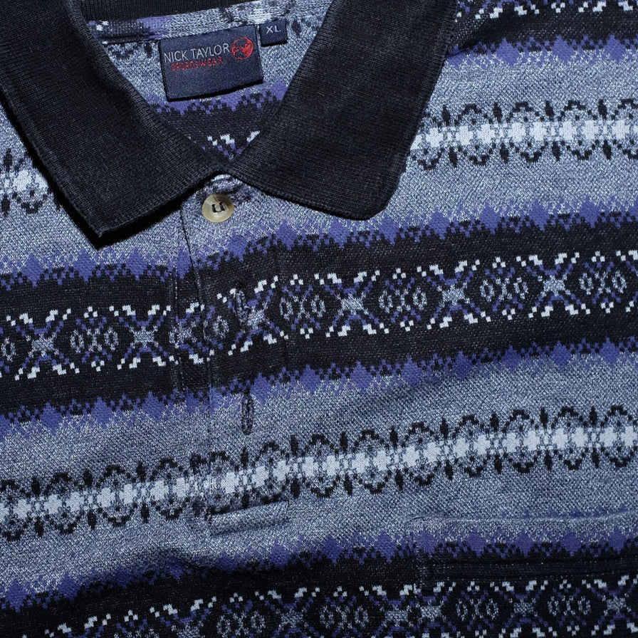 Vintage Pattern Sweater XLarge - Double Double Vintage