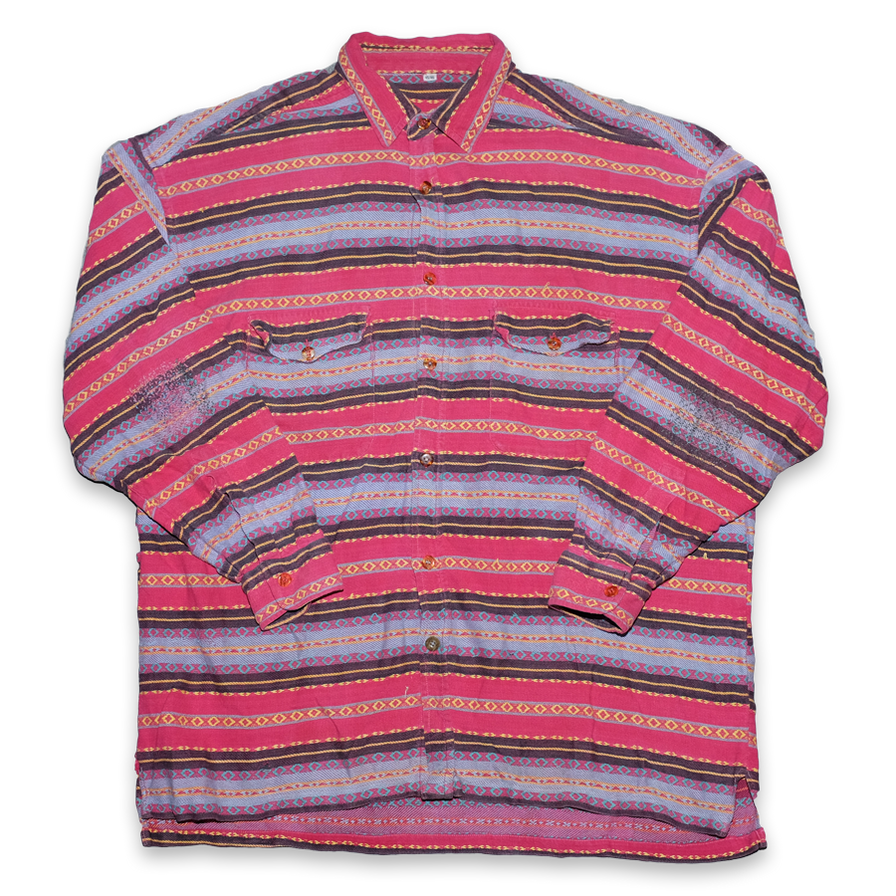 Vintage Pattern Shirt XLarge - Double Double Vintage