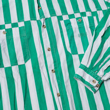 Vintage Vertical Striped Shirt Large